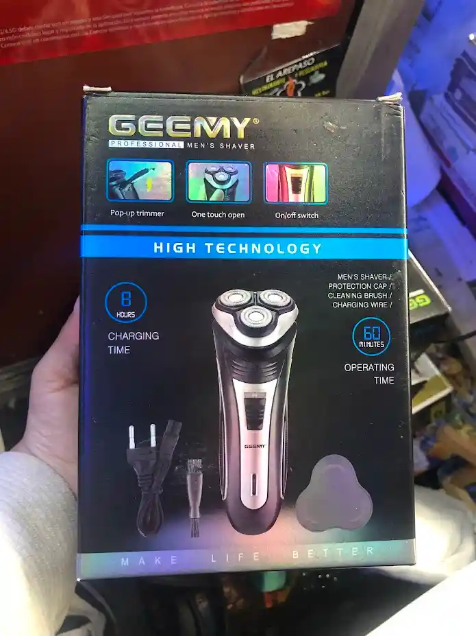 Maquina De Afeitar Azul Geemy Gm-7090