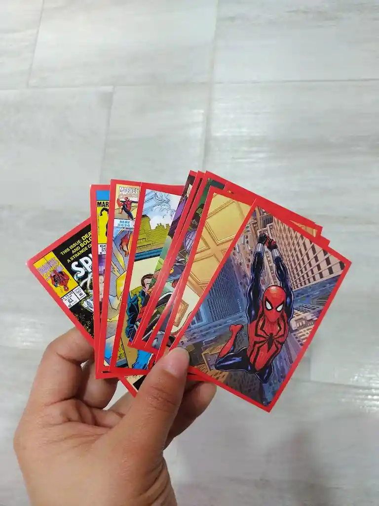 10 Láminas Stickers De Spiderman Variadas Panini Borde Rojo