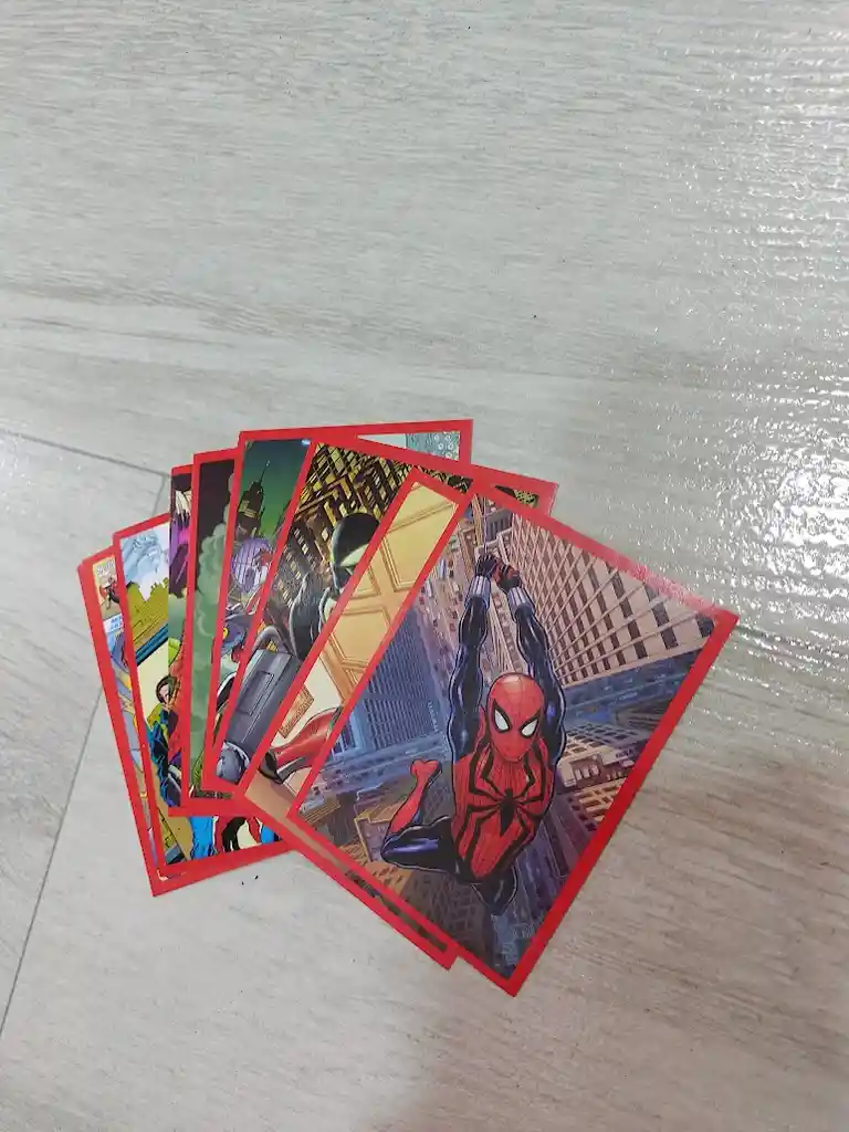 10 Láminas Stickers De Spiderman Variadas Panini Borde Rojo