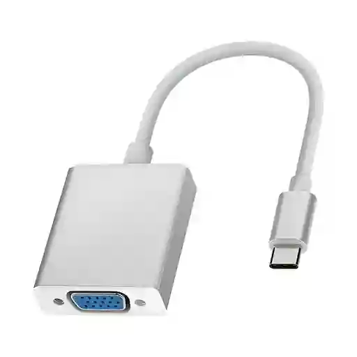 Adaptador Usb Tipo Type C 3.1 A Vga Color Blanco