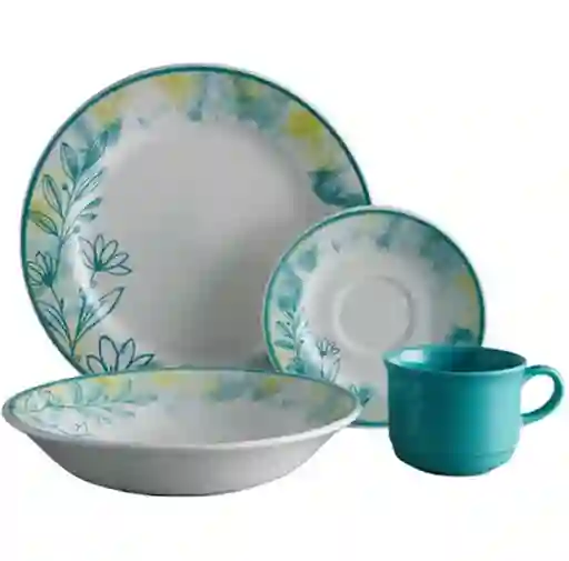 Vajilla Corona 4 Puestos/16 Piezas Cala