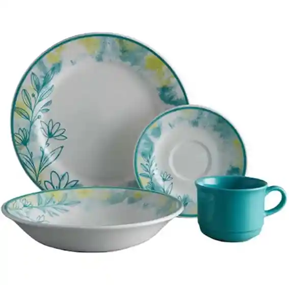 Vajilla Corona 4 Puestos/16 Piezas Cala