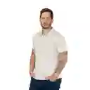 Camiseta Polo Slim Fit Beige Tejida