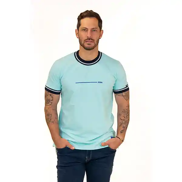 Camiseta Slim Fit C/r Menta