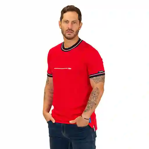 Camiseta Slim Fit C/r Roja