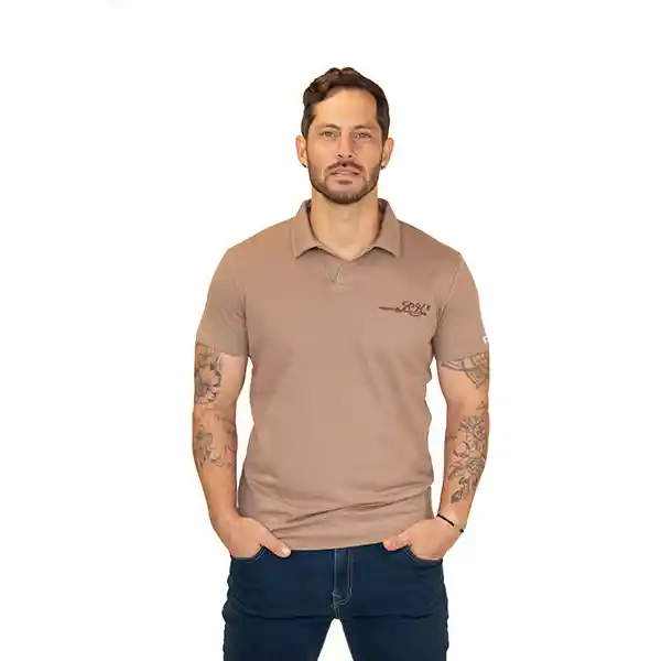 Camiseta Polo Slim Fit Café