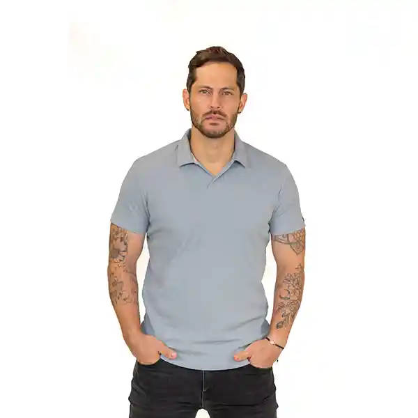 Camiseta Polo Slim Fit Gris