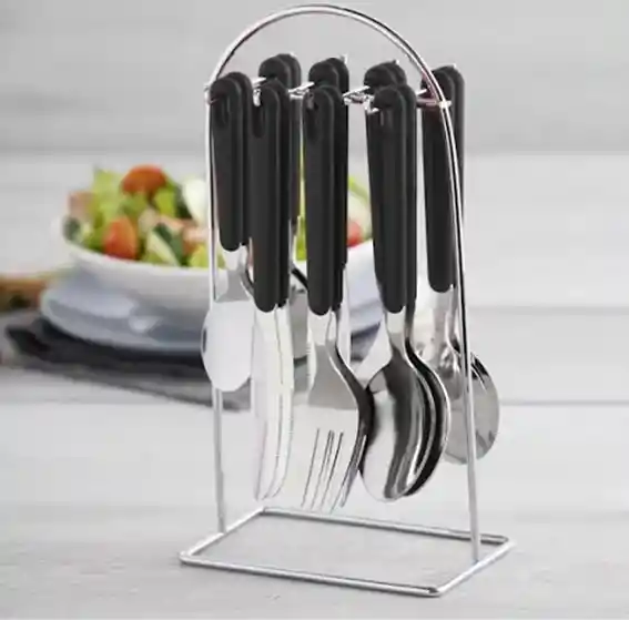 Juego De Cubiertos Universal Passion 24 Piezas Negro