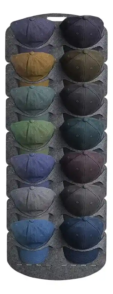 Organizador Malla Colgante Gorras Viseras 14 Compartimientos