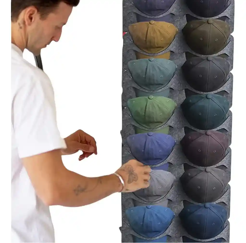 Organizador Malla Colgante Gorras Viseras 14 Compartimientos