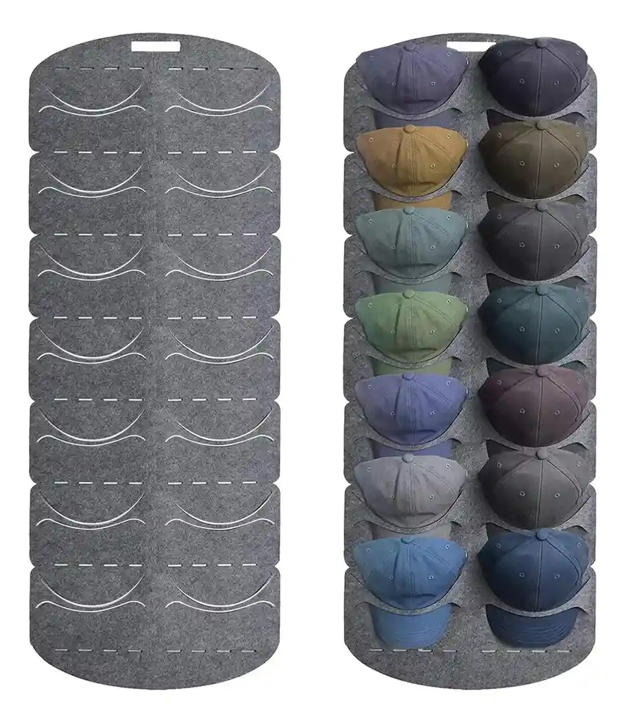 Organizador Malla Colgante Gorras Viseras 14 Compartimientos