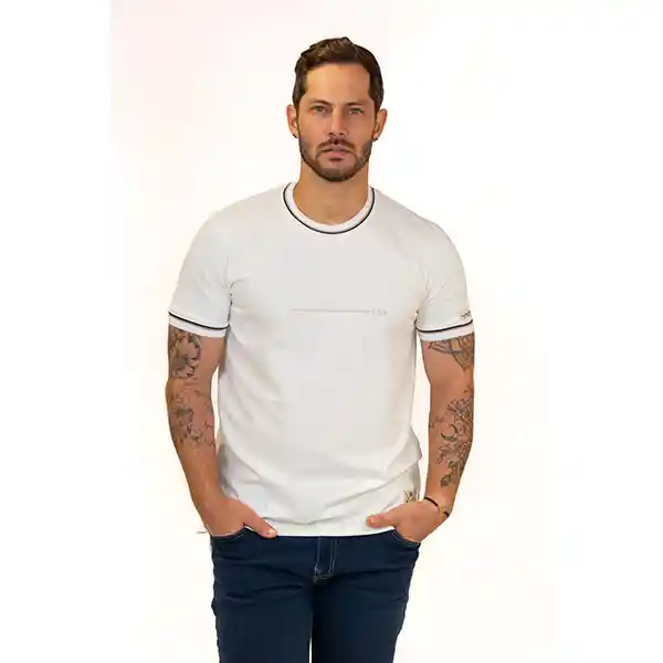 Camiseta Slim Fit C/r Blanca