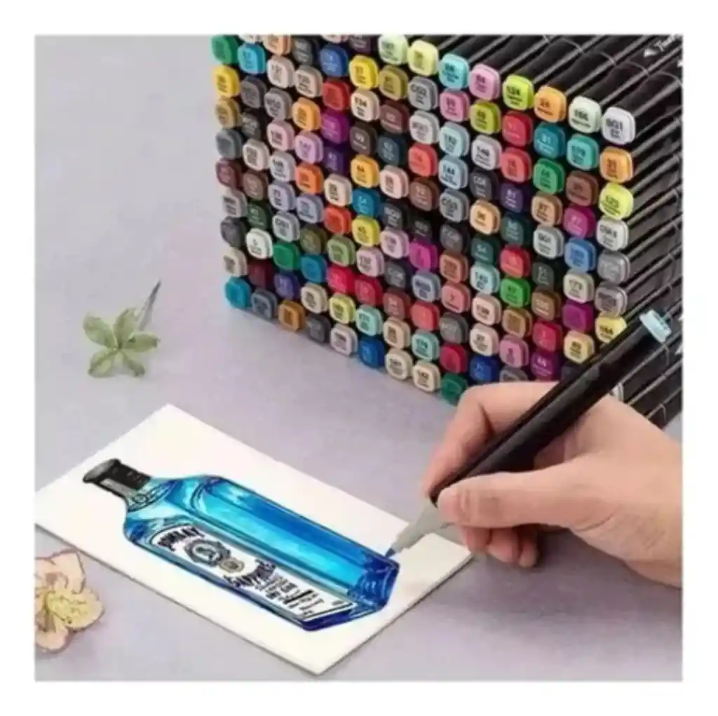 Marcadores Set X168 Base Alcohol Resaltadores Doble Punta