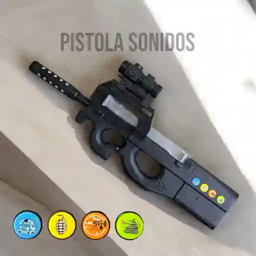 Pistola Con Sonido Niños (49.5x18cm)