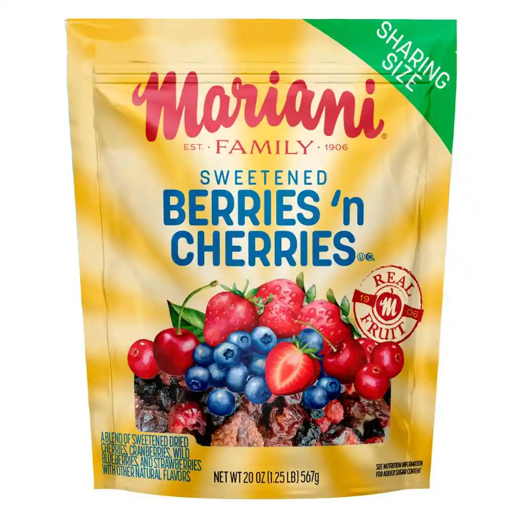 Mariani Mezcla De Frutos Rojos Deshidratados Con Cerezas, Arándanos Y Fresas 567 G