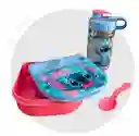 Lonchera Sanduchera Stitch + Botilito 325ml Escolar Niños - Azul Marino