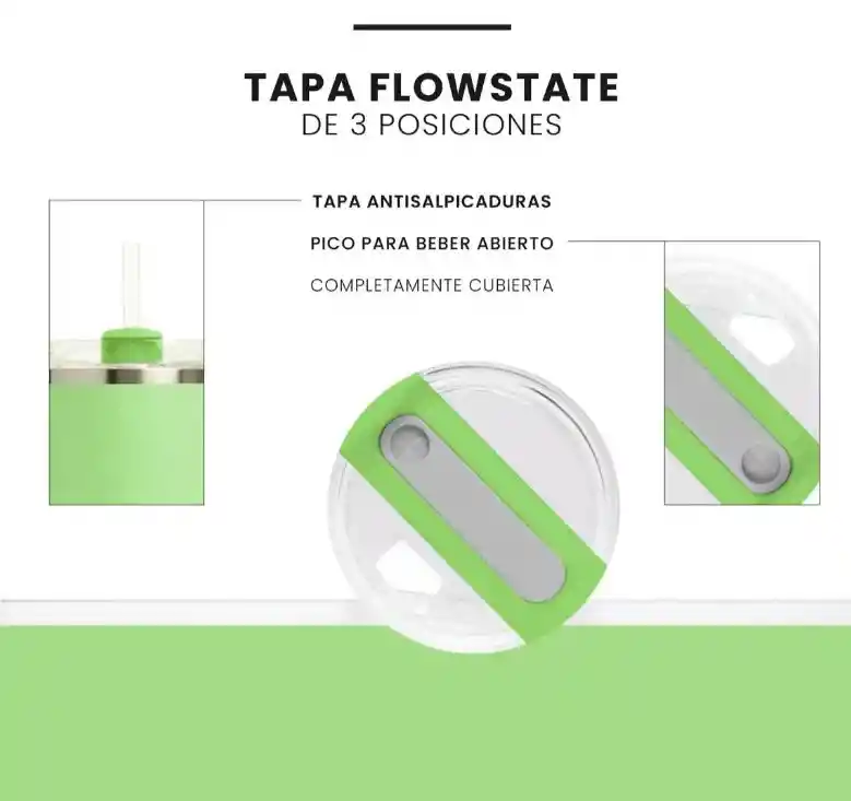 Termo Vaso Conserva Temperatura 1.200ml Innovo Pitillo Verde - Verde Claro