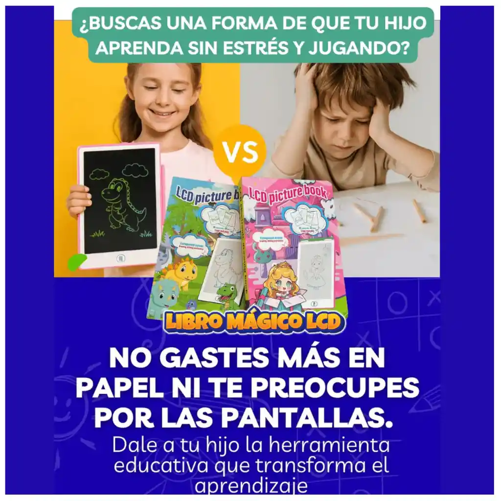 Tableta Mágica Libro Educativo Lcd Para Niños + Plantillas