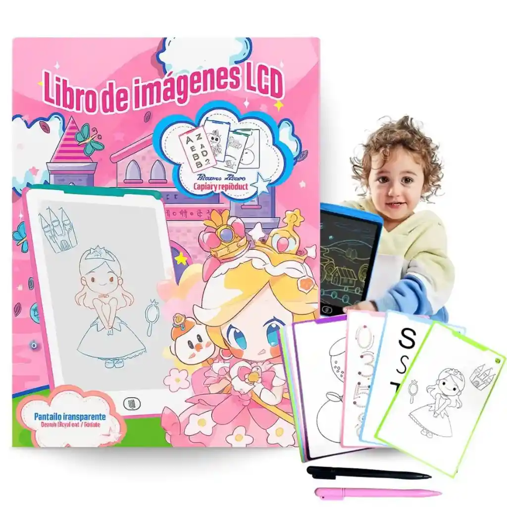 Tableta Mágica Libro Educativo Lcd Para Niños + Plantillas