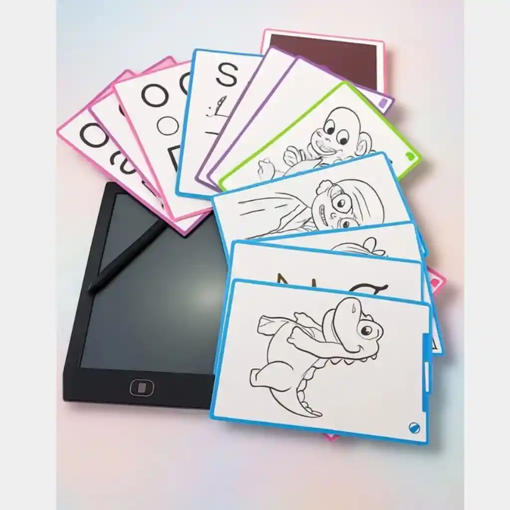 Tableta Mágica Libro Educativo Lcd Para Niños + Plantillas