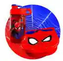 Lonchera Spiderman Con Botilito 325ml Hermético Infantil Escolar