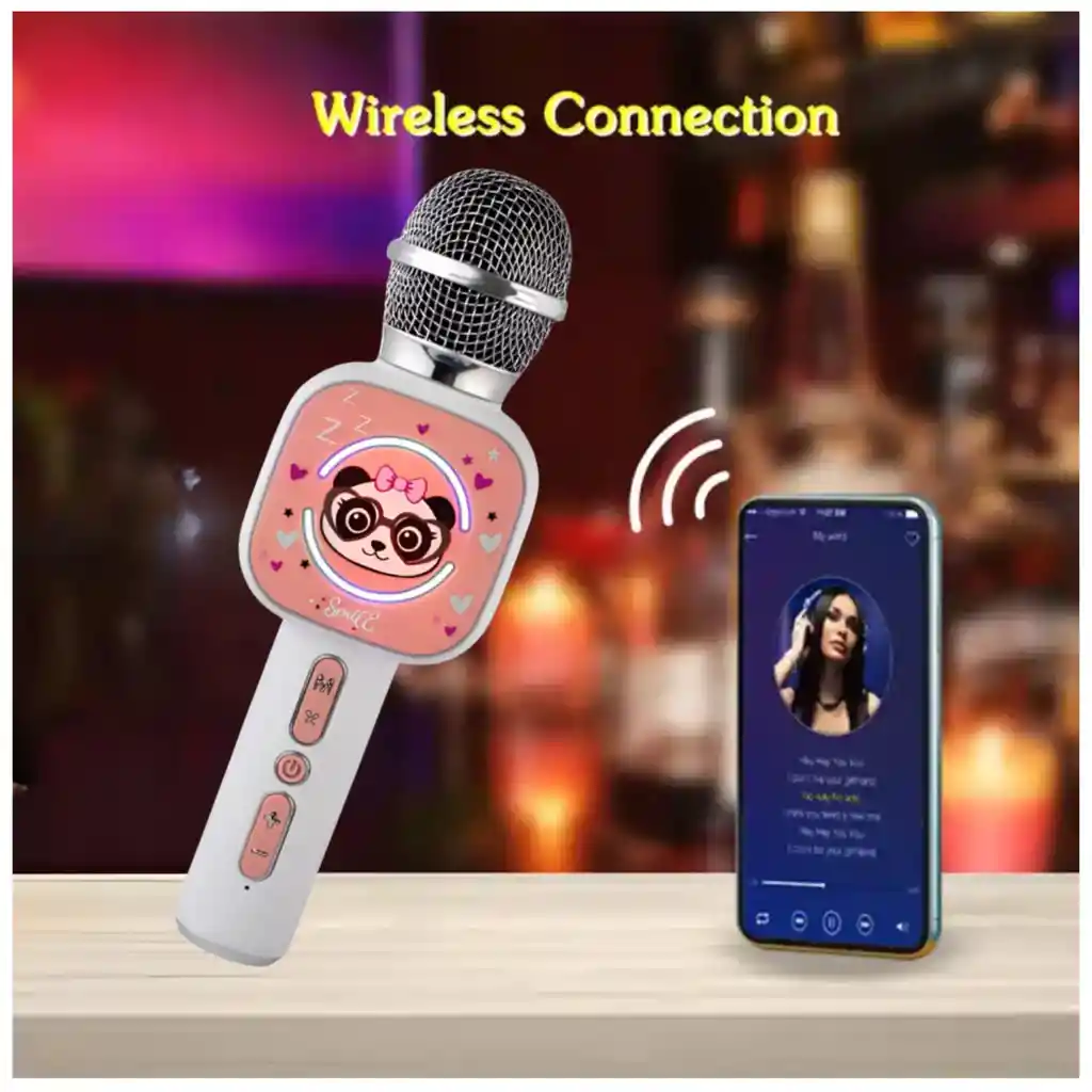 Micrófono Karaoke Inalámbrico Bluetooth Niños 3+ Portátil X7