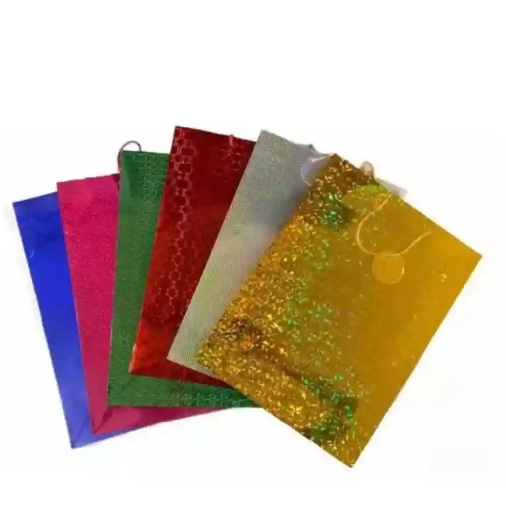 Bolsa De Regalo Holográfica Grande Colores Primavera