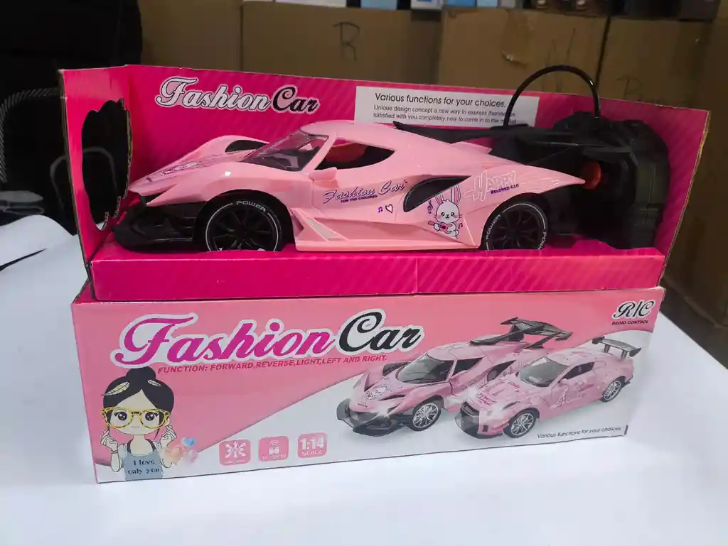 Carro A Control Remoto Rosa Fashion Car Juguete Para Niñas