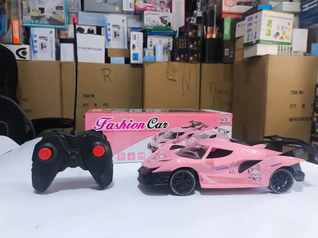 Carro A Control Remoto Rosa Fashion Car Juguete Para Niñas
