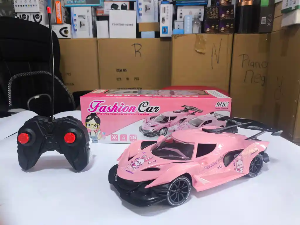 Carro A Control Remoto Rosa Fashion Car Juguete Para Niñas