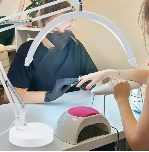 Lampara Media Luna 2 En 1 De Escritorio Para Manicure