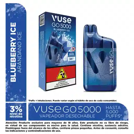 Vape Vuse Go Blueberry Ice 5000 Puffs 3%