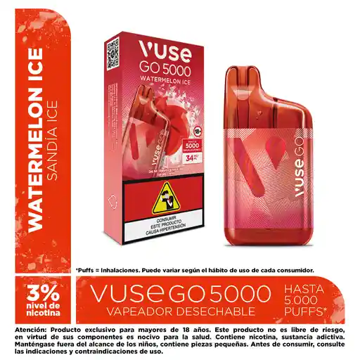 Vape Vuse Go Watermelon Ice 5000 Puffs 3%
