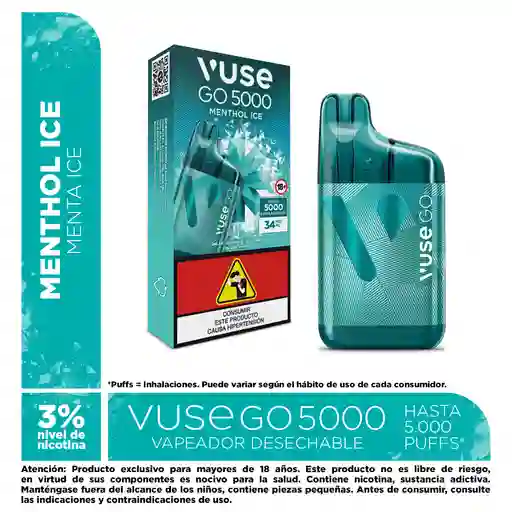Vape Vuse Go Menthol Ice 5000 Puffs 3%