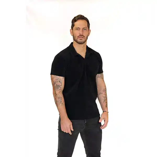 Camiseta Polo Slim Fit Negra