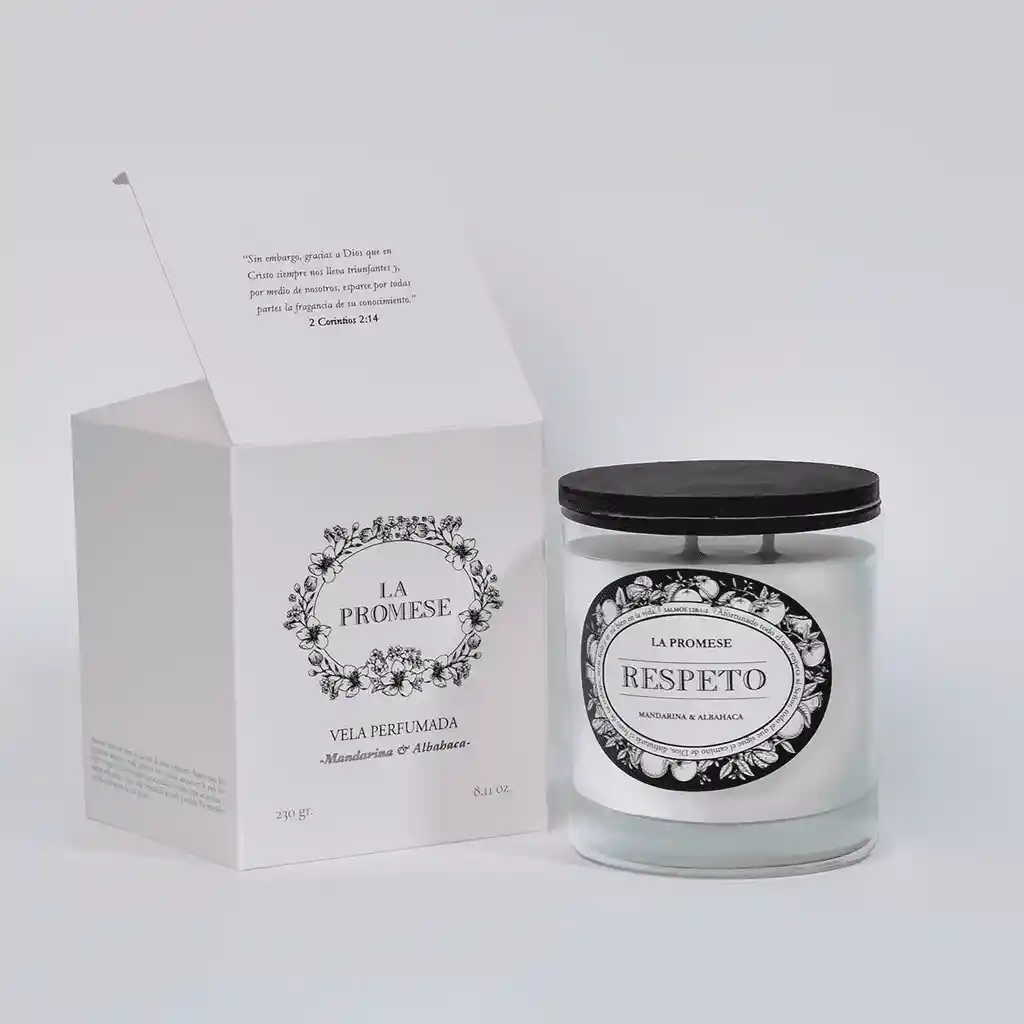Respeto Vela Perfumada (mandarina & Albahaca)