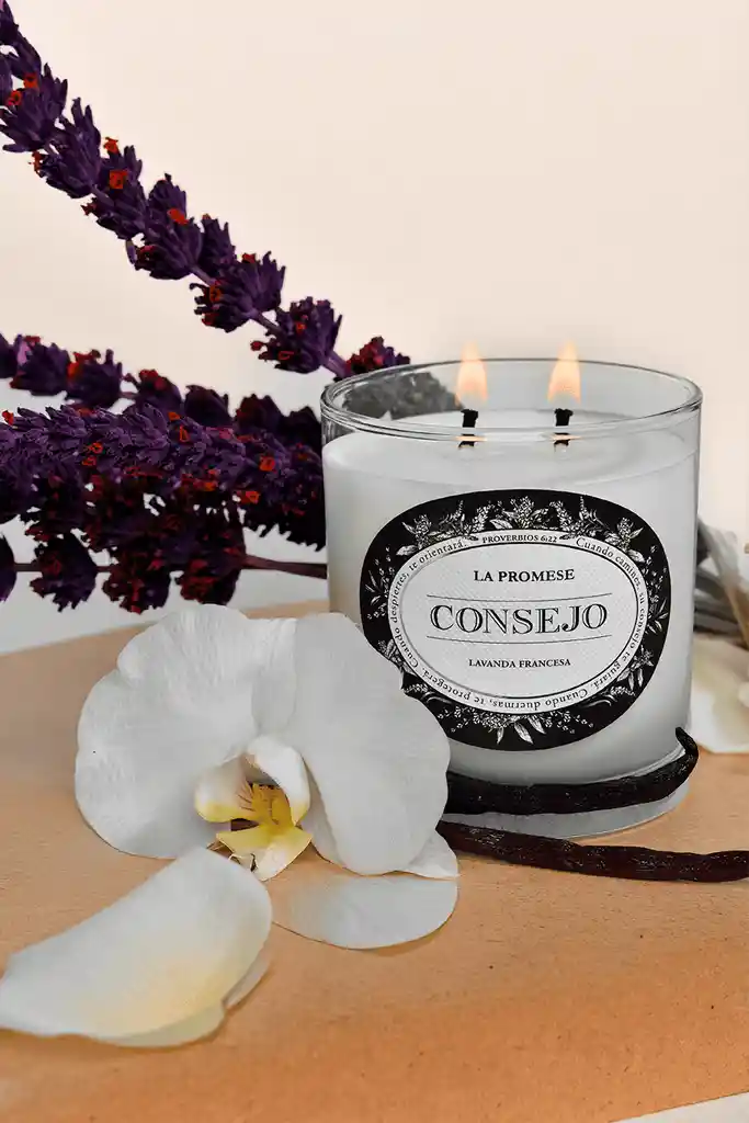 Consejo Vela Perfumada (lavanda Francesa & Vainilla)