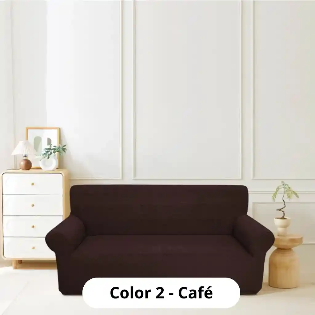 Protector De Sofá Yacqard 3 Puestos Unicolor