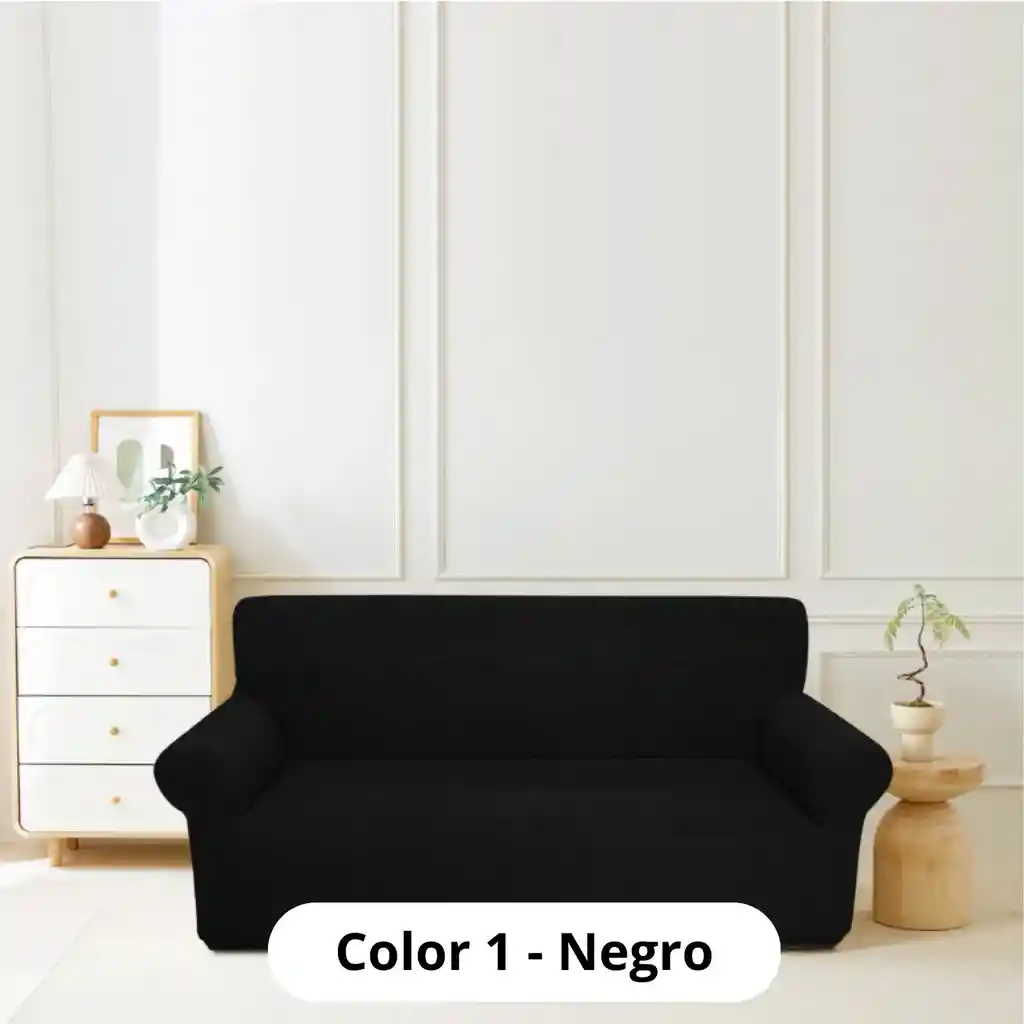 Protector De Sofá Yacqard 3 Puestos Unicolor