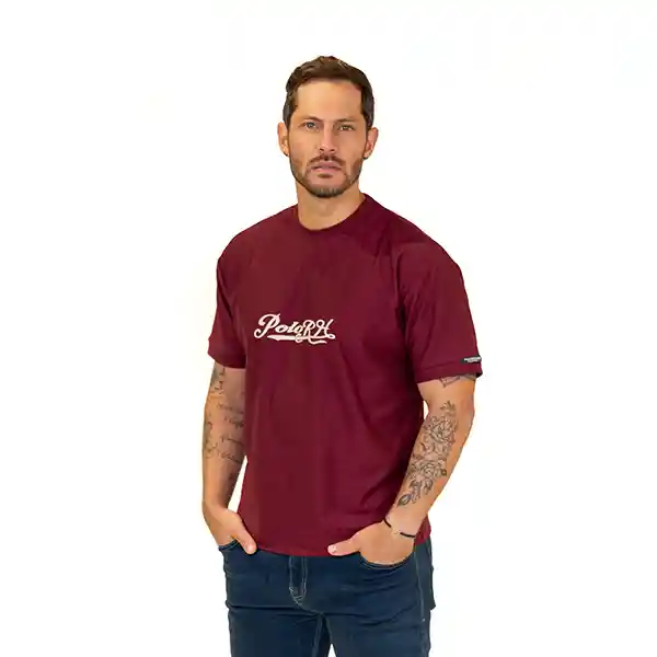 Camiseta Slim Fit C/r Vinotinto