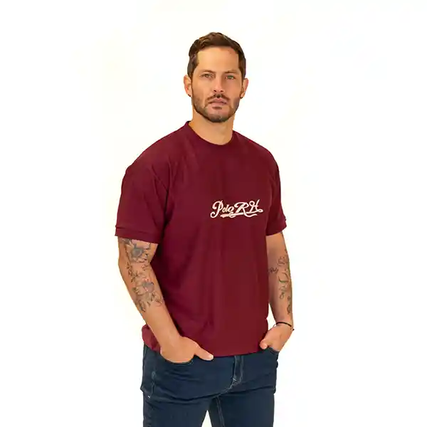 Camiseta Slim Fit C/r Vinotinto