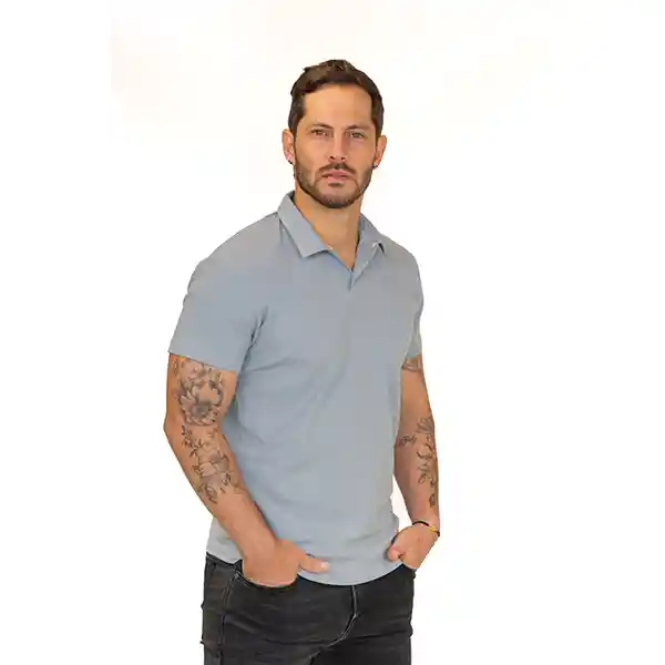 Camiseta Polo Slim Fit Gris