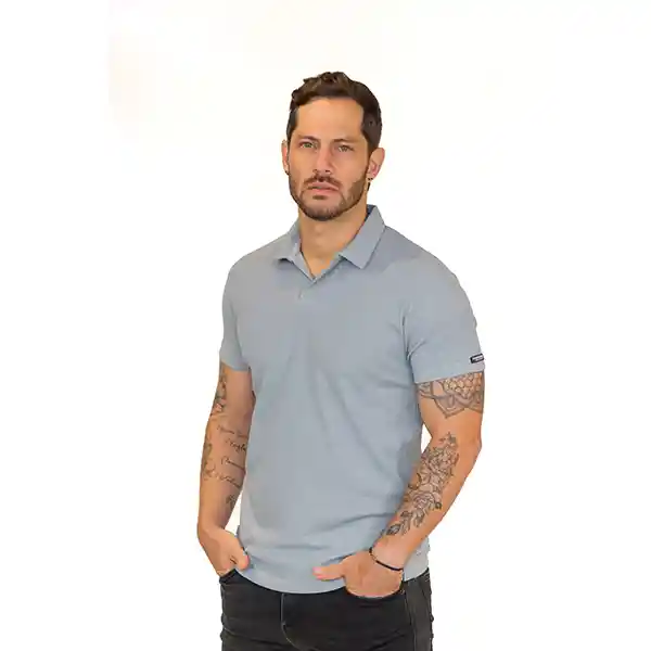 Camiseta Polo Slim Fit Gris