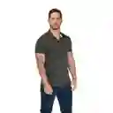 Camiseta Polo Slim Fit Verde Militar