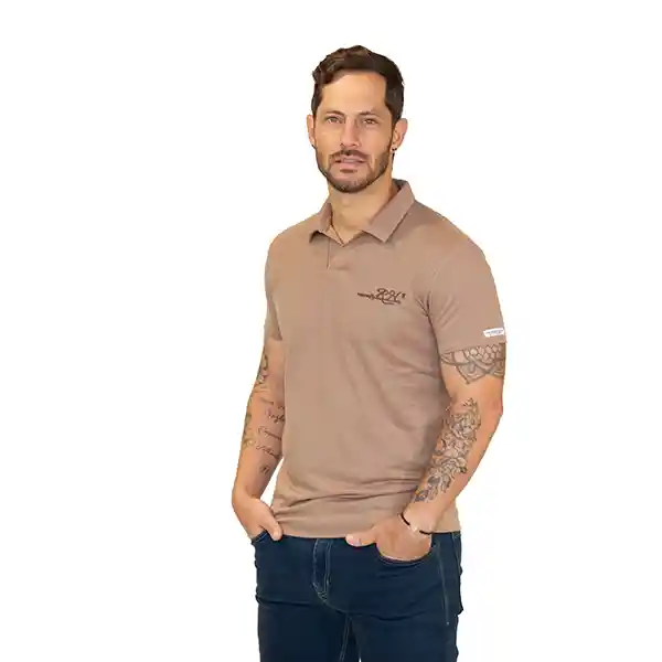 Camiseta Polo Slim Fit Café