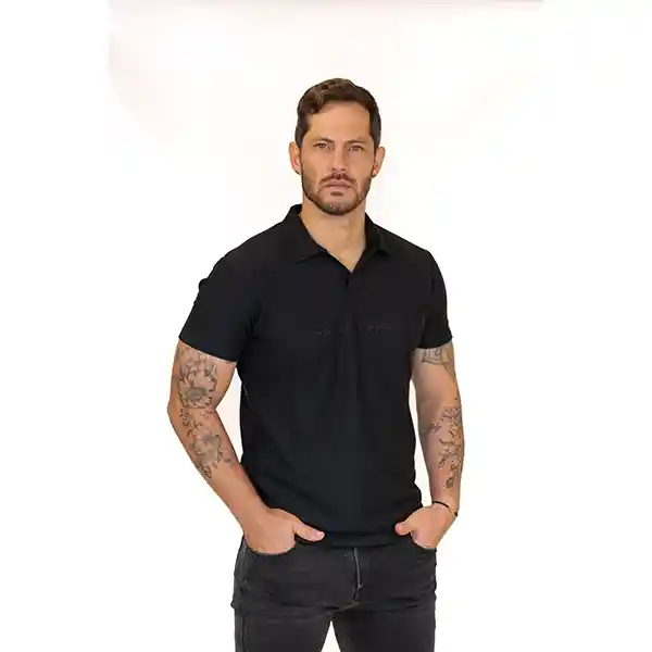 Camiseta Polo Slim Fit Negro