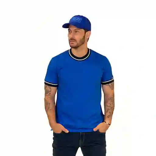 Camiseta Slim Fit C/r Azul