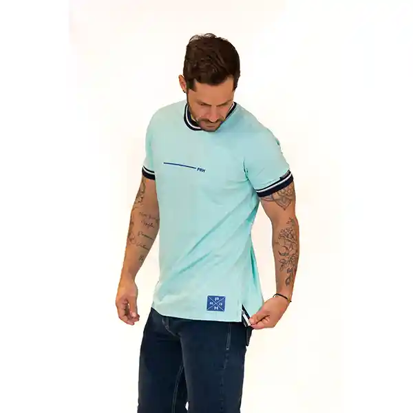 Camiseta Slim Fit C/r Menta