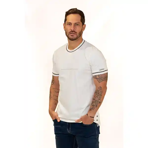 Camiseta Slim Fit C/r Blanca