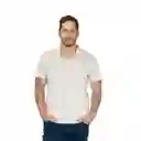 Camiseta Polo Slim Fit Beige Tejida